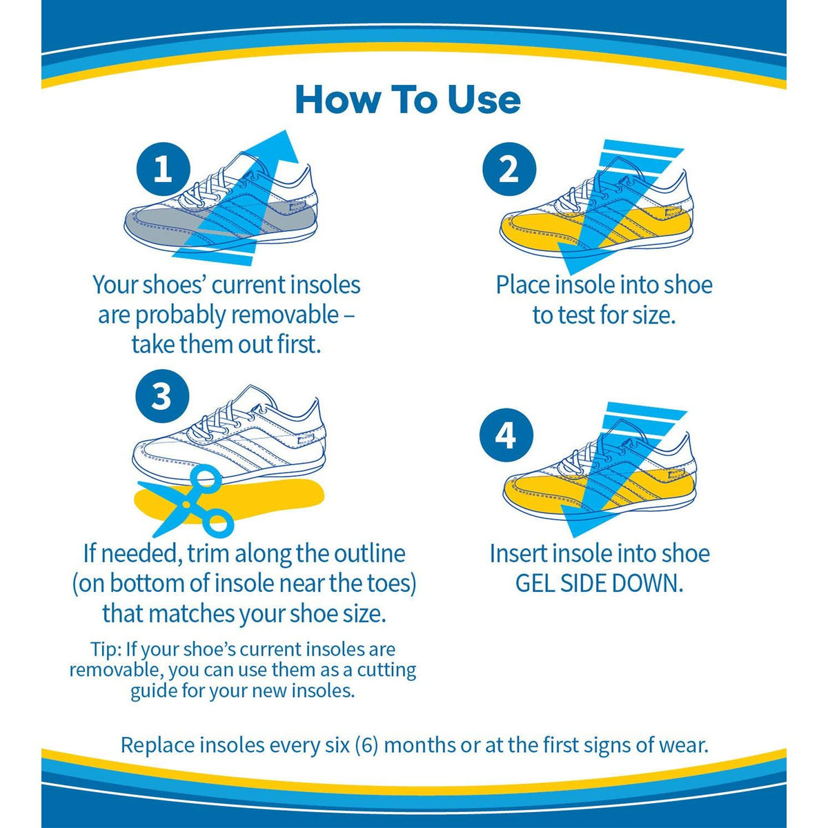 Dr. Scholl's Comfort & Energy Stimulating Step Massaging Gel Insoles 1 Pair (Men's 8-13),011017570127