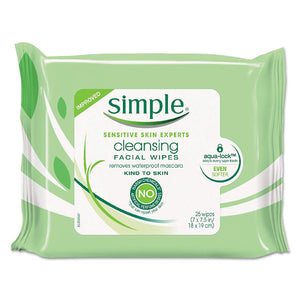 Simple Sensitive Skin Experts Kind to Skin Cleansing Facial Wipes 25 Count