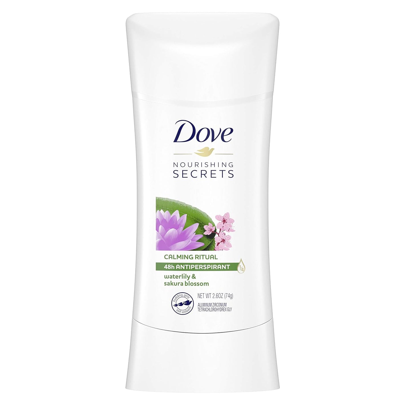 Dove Nourishing Secrets Calming Ritual Waterlily & Sakura Blossom Antiperspirant Stick 74g,079400476524,