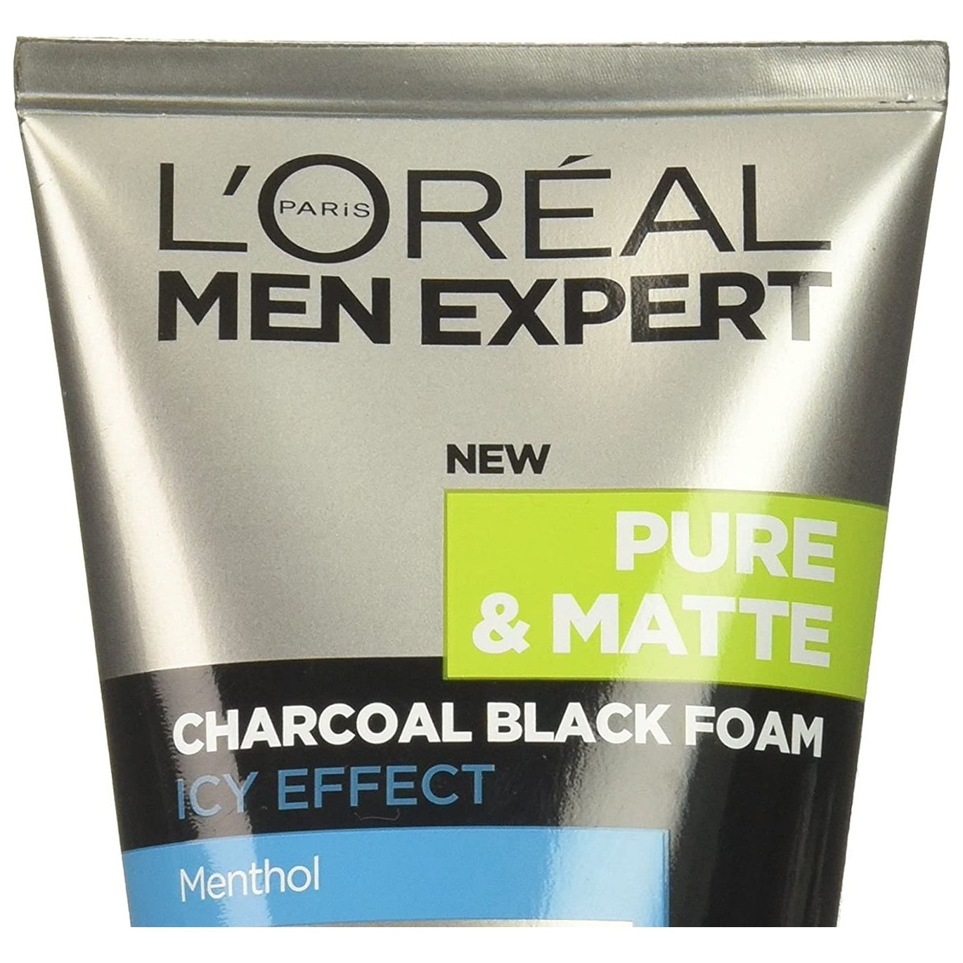 L'Oreal Paris Men Expert Pure & Matte Oak Charcoal Icy Effect Foam Wash 100ml,8992304025556