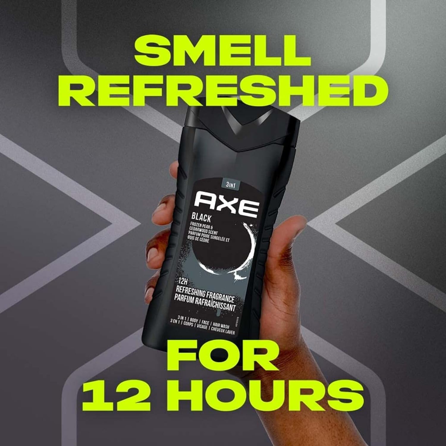 AXE Black Frozen Pear & Cedarwood 3-In-1 Body, Face & Hair Wash 250ml,8901030866746