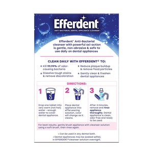Efferdent Original Anti-Bacterial Denture Cleanser Tablets,814832015879