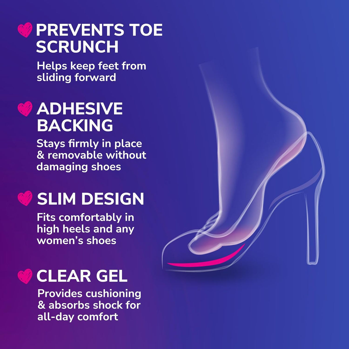Dr. Scholl's Your Heels & Wedges Ball Of Foot Cushions Insoles (Women's 6-10),888853589435,