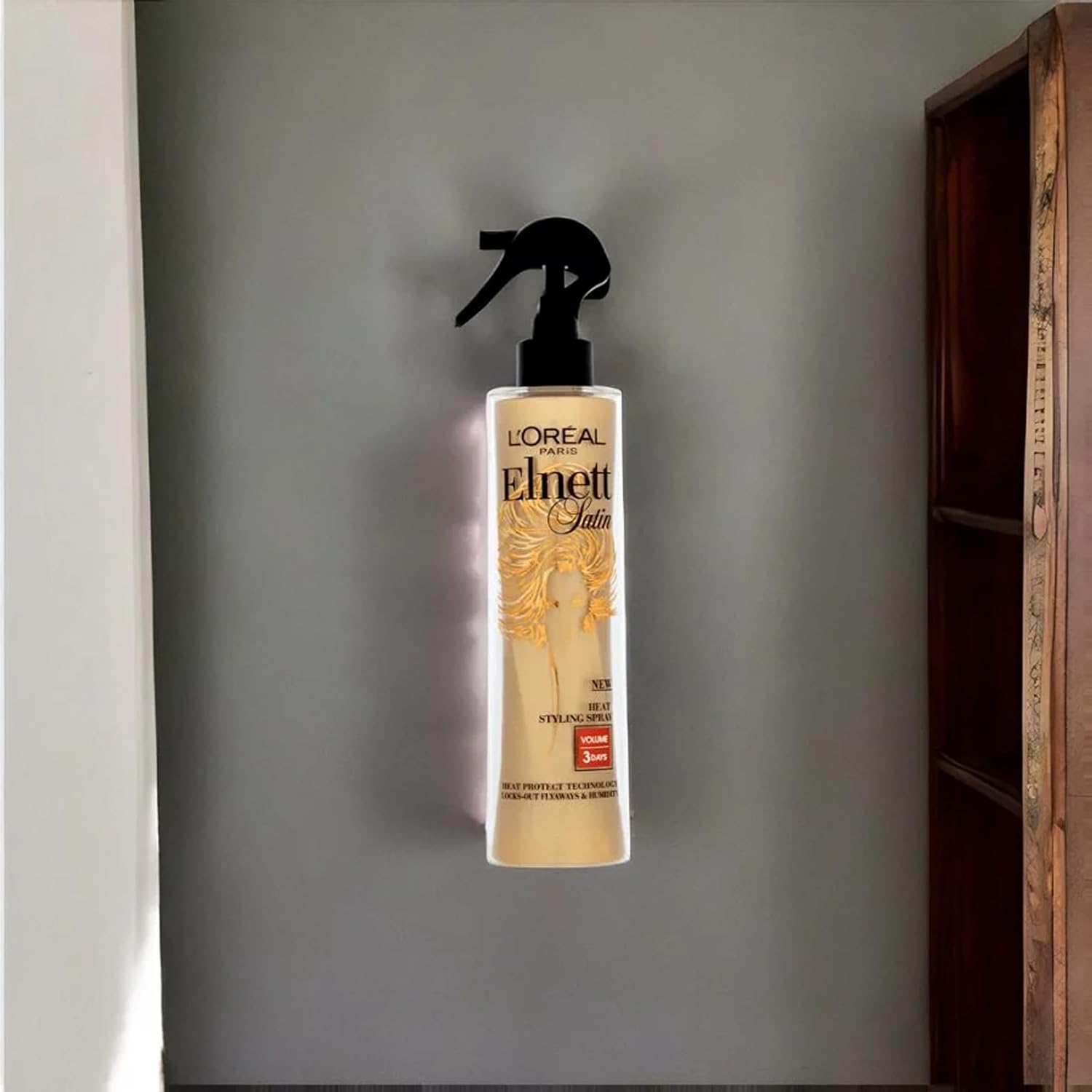 L'Oreal Paris Elnett Satin Volume Red Heat Protection Styling Spray 170ml,3600522281016