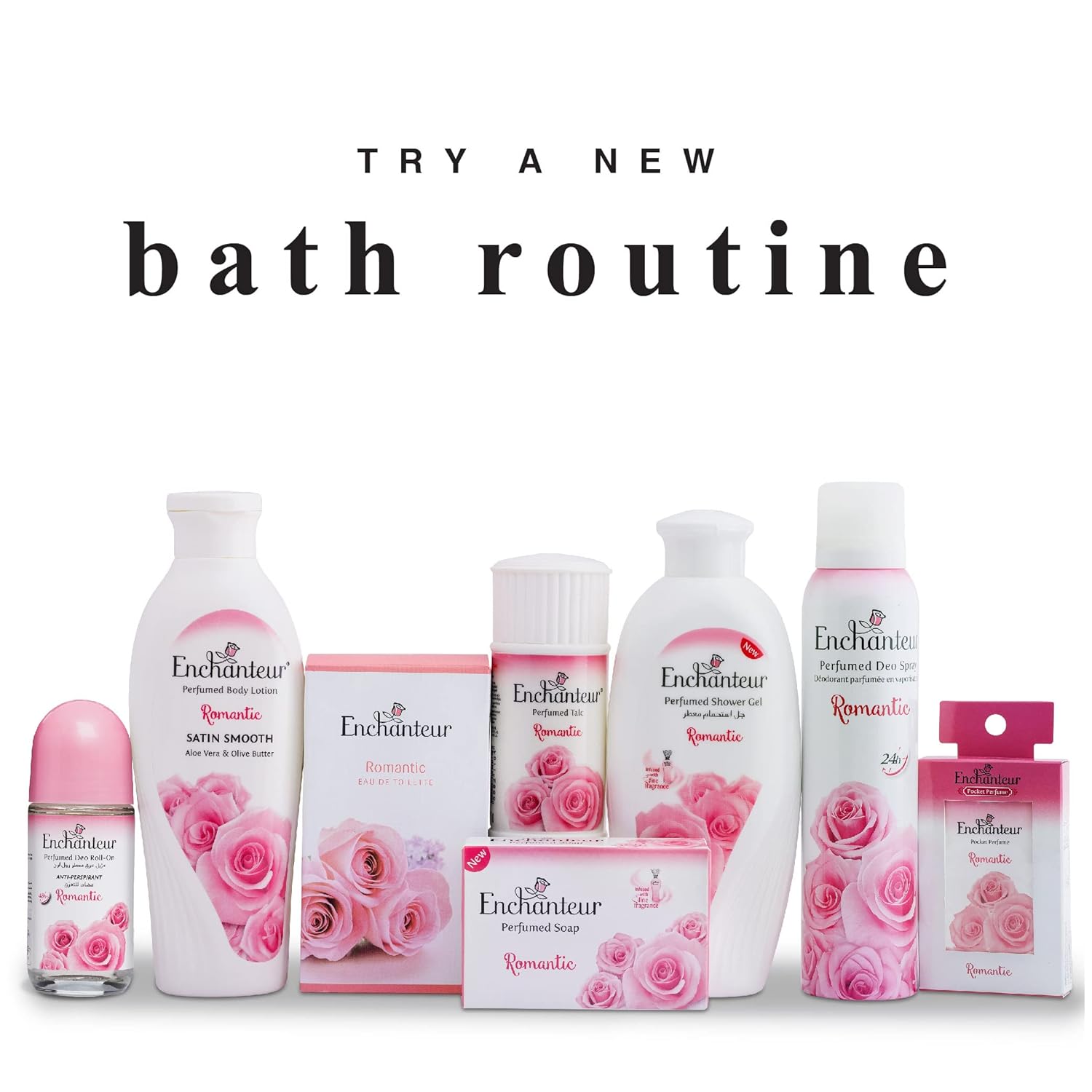 Enchanteur Romantic Satin Smooth Aloe Vera & Olive Butter Body Lotion 250ml,8888202000675,