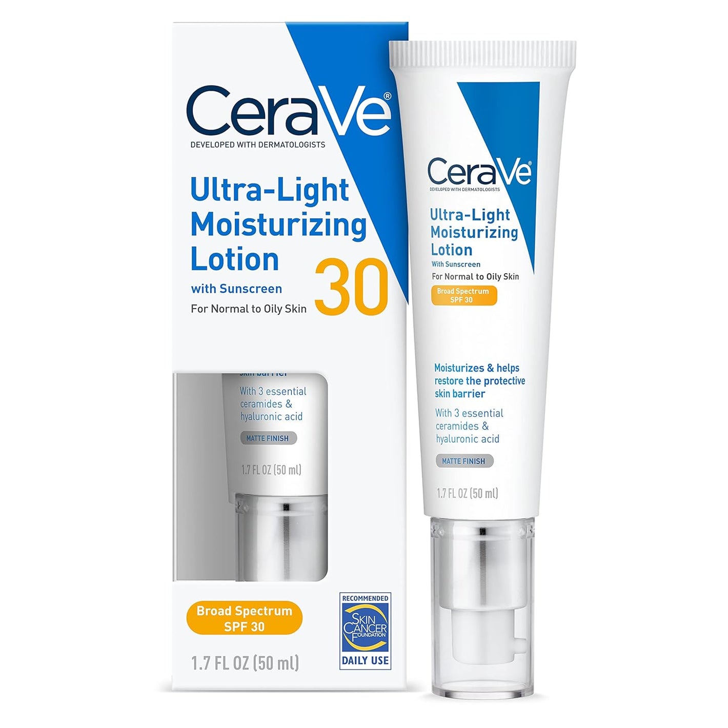 CeraVe SPF 30 Sunscreen Ultra-Light Moisturizing Lotion 50ml,3606000537521,