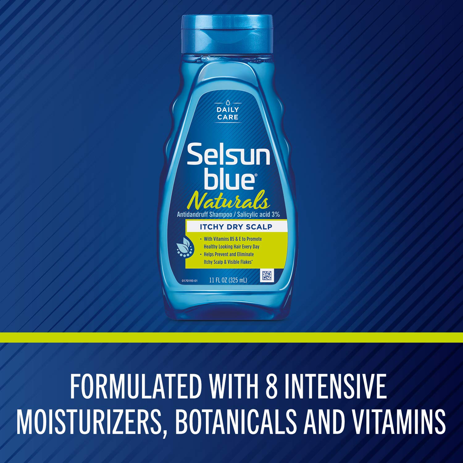 Selsun Blue Daily Care Naturals Itchy Dry Scalp Anti-Dandruff Shampoo 325ml,041167618035,