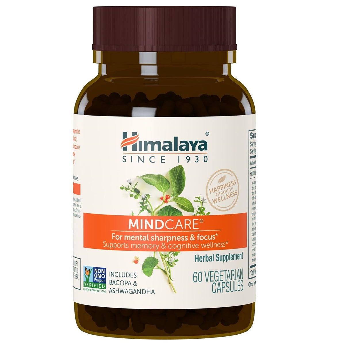 Himalaya Mind Care For Mental Sharpness & Focus 60 Veg Capsules,605069006019