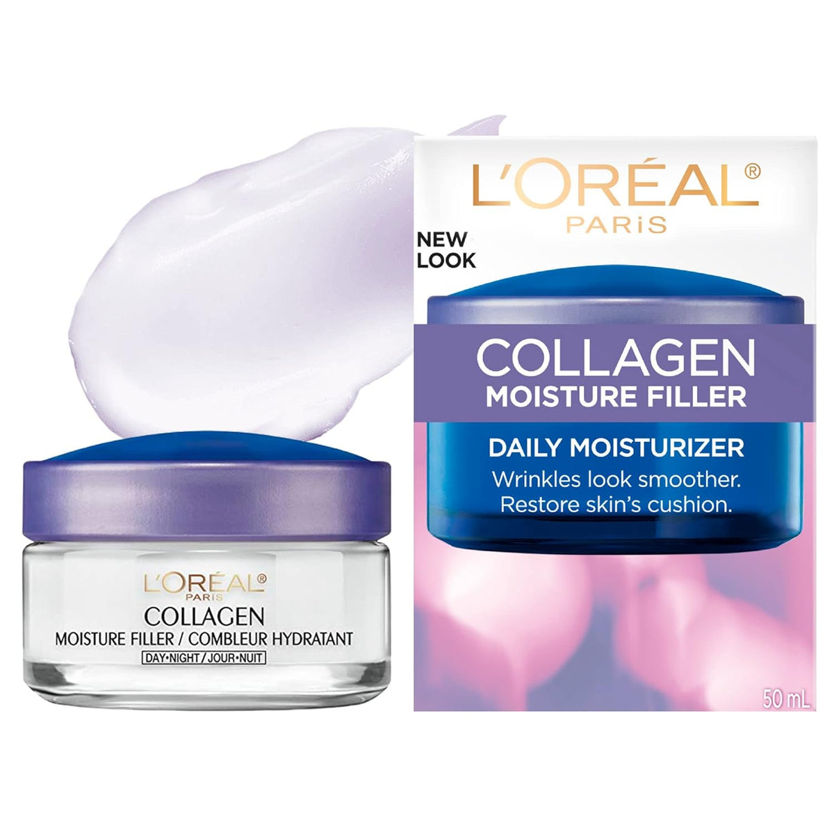 L'Oreal Paris Collagen Moisture Filler Daily Moisturizer Day & Night Cream 50ml,071249152874,