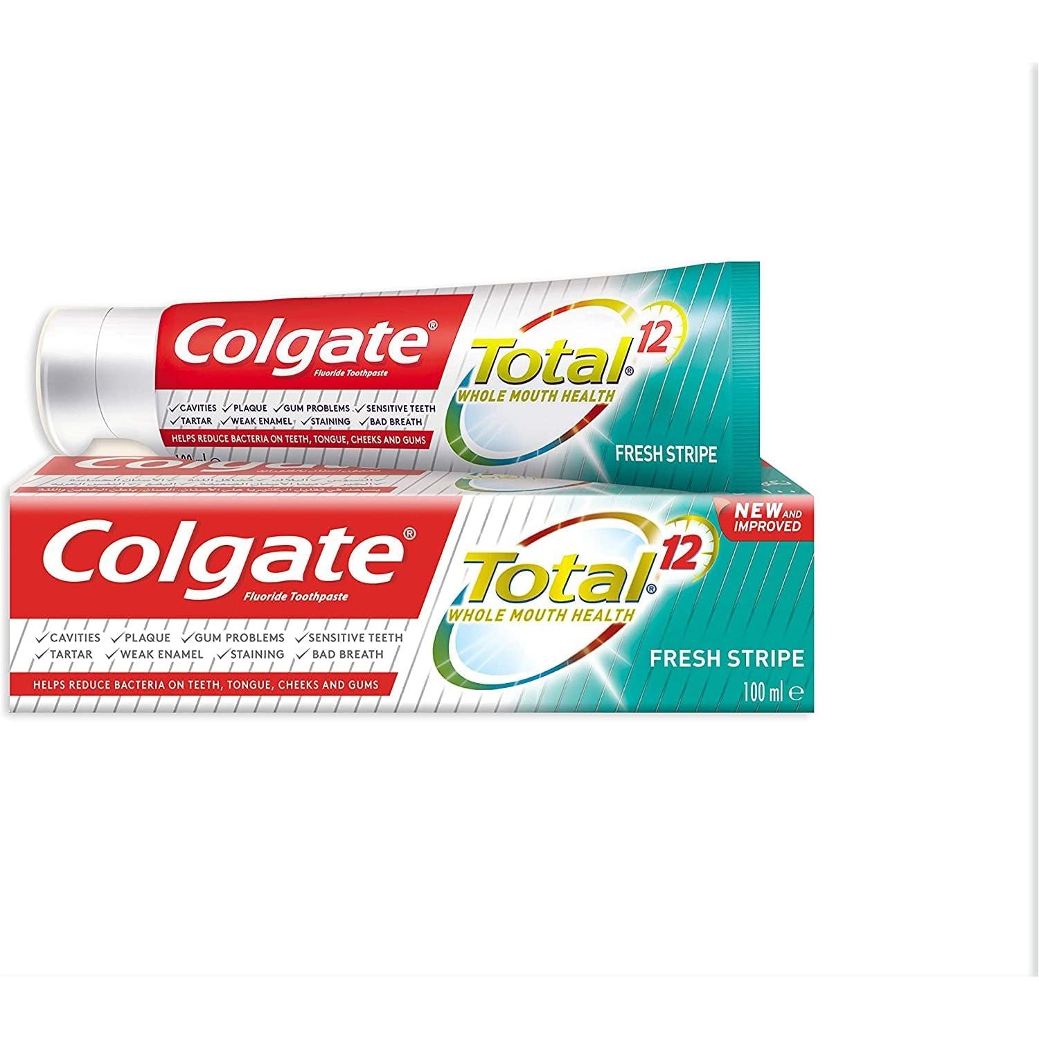 Colgate Total 12 Fresh Stripe Toothpaste 100ml,8718951236783,