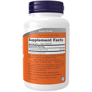 Now Foods L-Glutamine 500mg 120 Veg Capsules