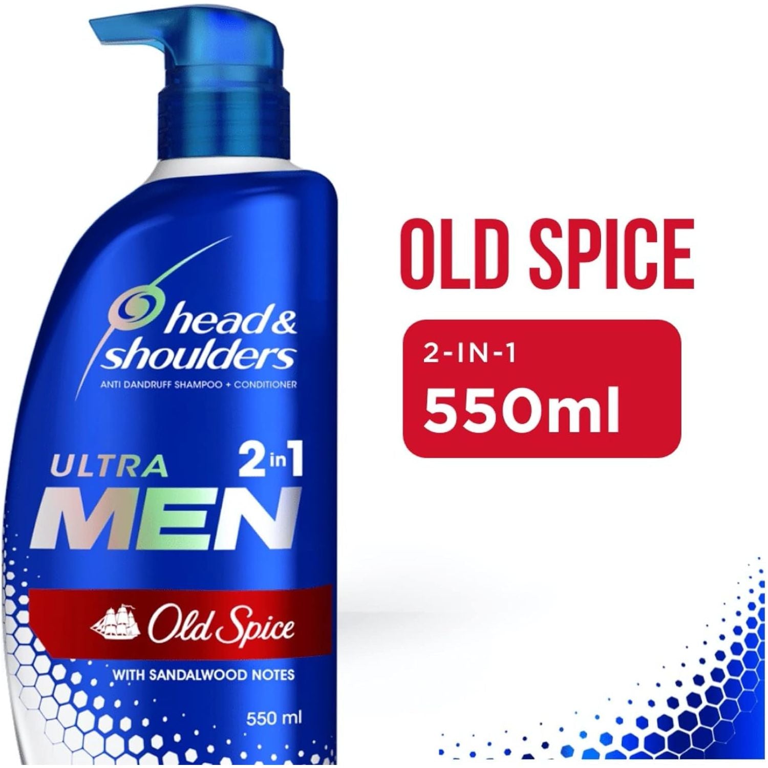 Head & Shoulders Ultra Men Old Spice 2-In-1 Anti-Dandruff Shampoo + Conditioner 550ml,4902430857338,