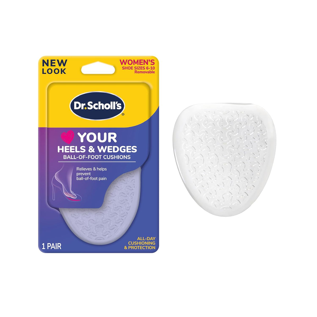 Dr. Scholl's Your Heels & Wedges Ball Of Foot Cushions Insoles (Women's 6-10),888853589435,