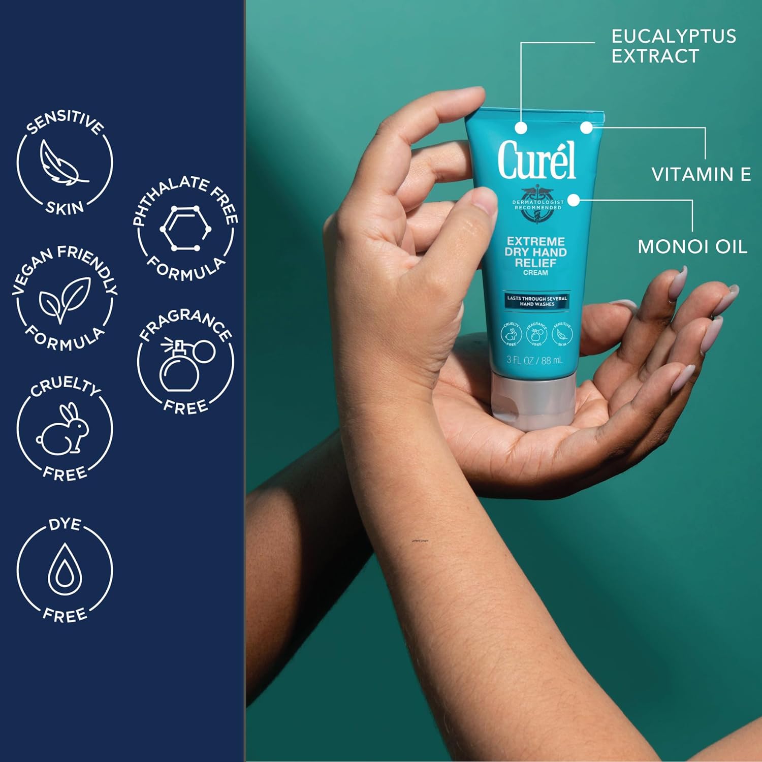 Curel Extreme Dry Hand Relief Cream 88ml,019045273805