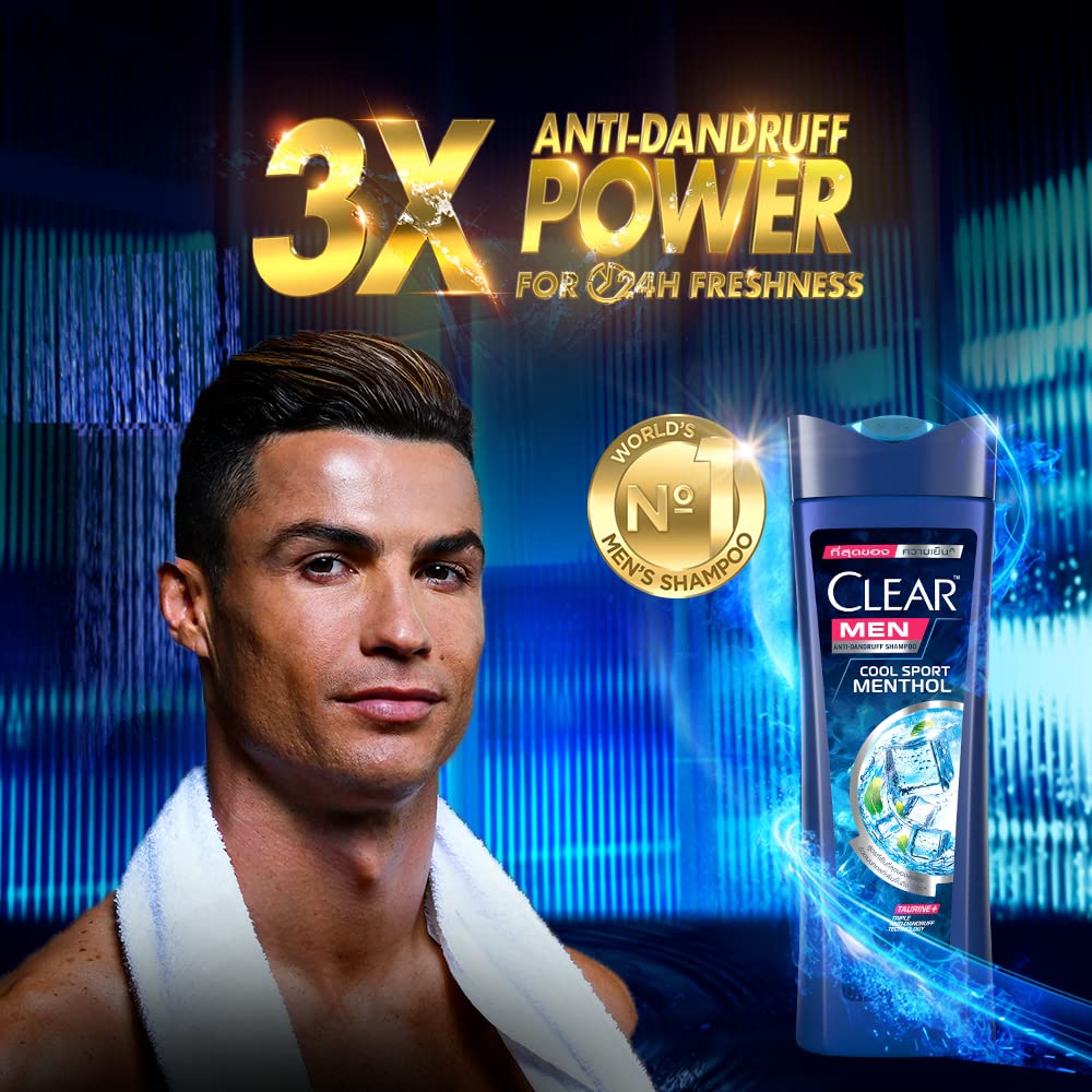 Clear Men Cool Sport Menthol Anti-Dandruff Shampoo 310ml,8851932391801,