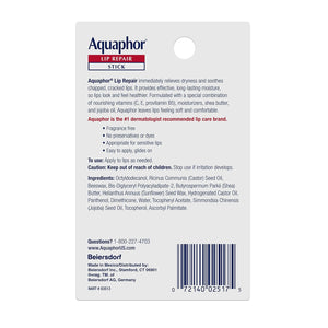 Aquaphor Immediate Relief Lip Repair Stick (Pack Of 2) 4.8g Each