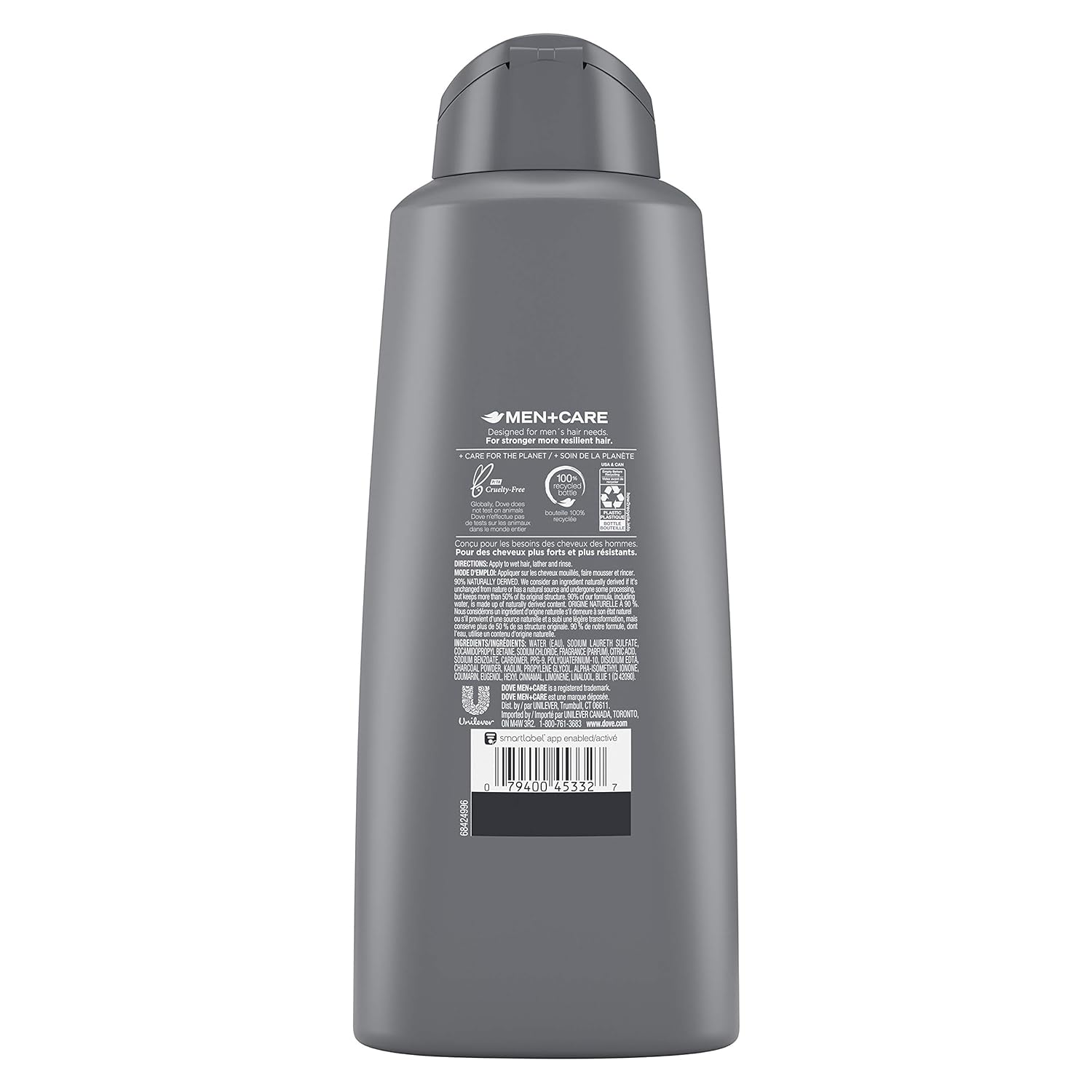 Dove Men +Care Charcoal + Clay Purifying Shampoo 603ml,079400453327,