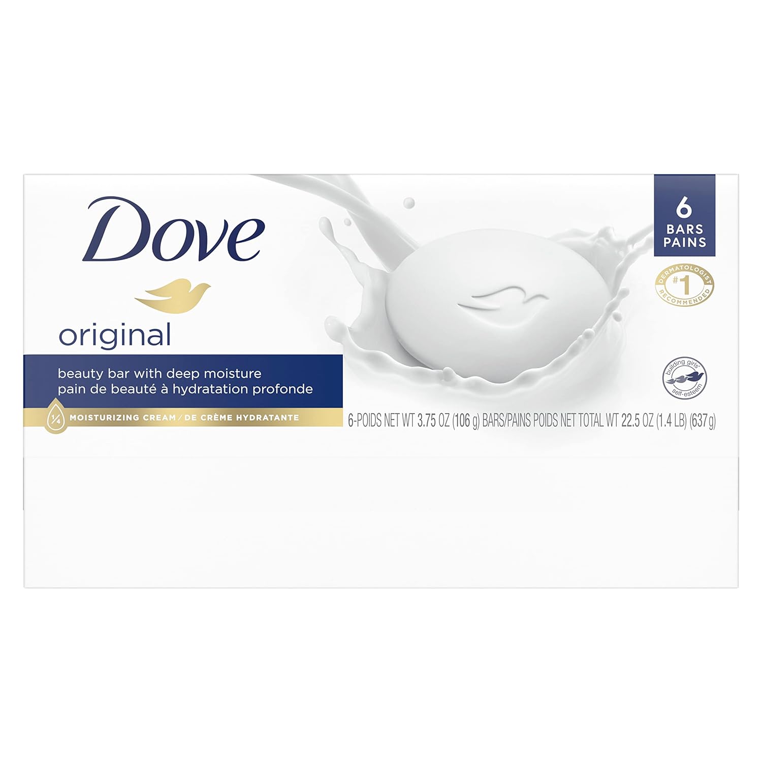 Dove Beauty Bar Original Soap (Pack Of 6) 106g Each,011111610118,