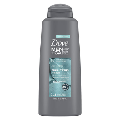 Dove Men +Care Eucalyptus + Birch Revitalizing 2-In-1 Shampoo + Conditioner 603ml,079400479174,