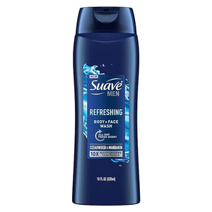 Suave Men Refreshing Cedarwood & Mandarin Body + Face Wash 532ml