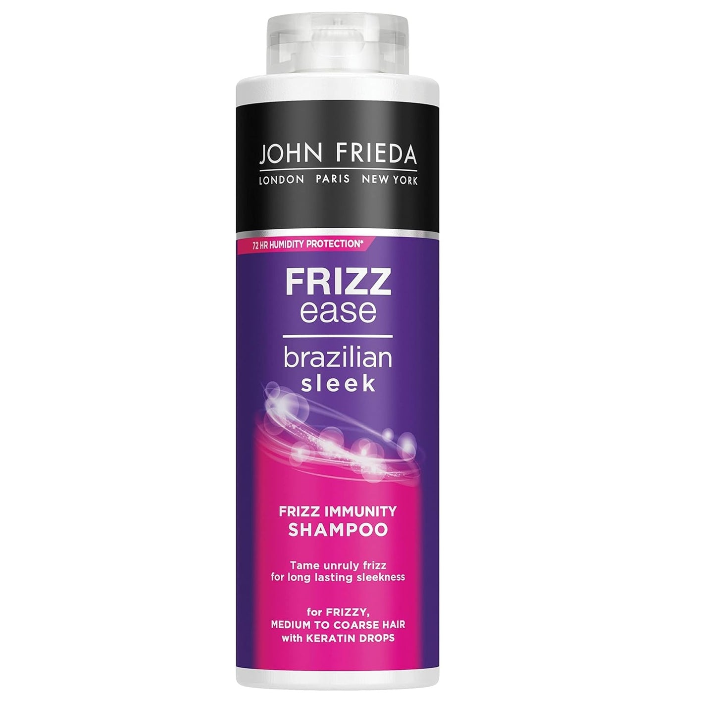 John Frieda Frizz Ease Brazilian Sleek Keratin Drops Shampoo 500ml,5037156271560,