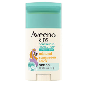 Aveeno Kids Continuous Protection Sensitive Skin SPF 50 Mineral Sunscreen Stick 42g,381371190263