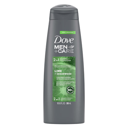 Dove Men +Care Lime + Cedarwood Reinvigorating 2-In-1 Shampoo + Conditioner 335ml,079400479150,