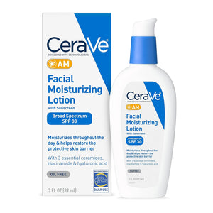 CeraVe Am SPF 30 Sunscreen Facial Moisturizing Lotion 89ml