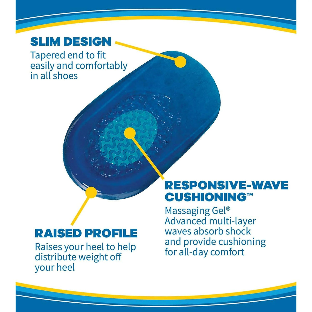 Dr. Scholl's Comfort Heel Cushions Advanced Massaging Gel Insoles 1 Pair (Women's 6-10),888853590707,