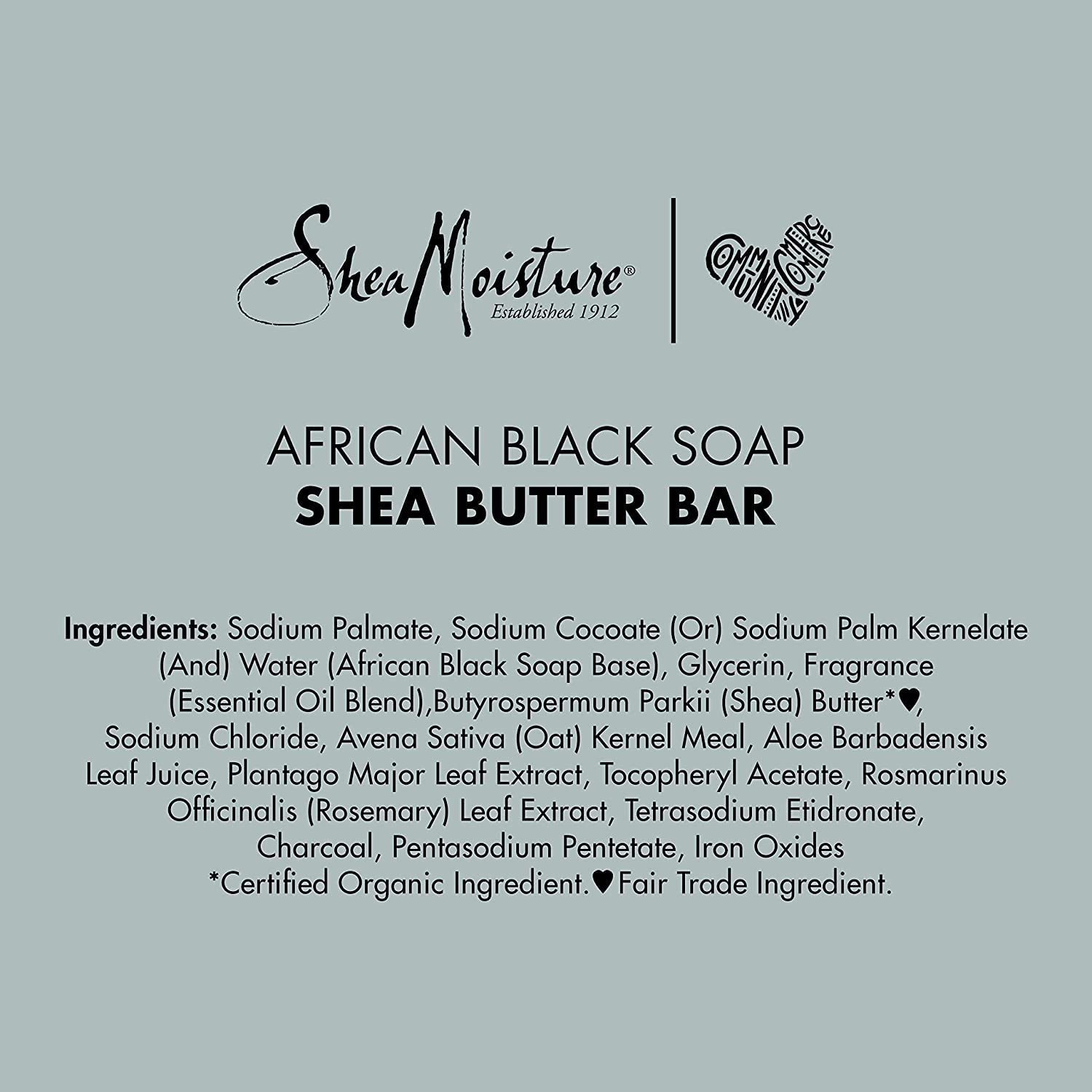 Shea Moisture African Black Shea Butter Bar Soap For Acne-Prone Face & Body 99g,764302270003,