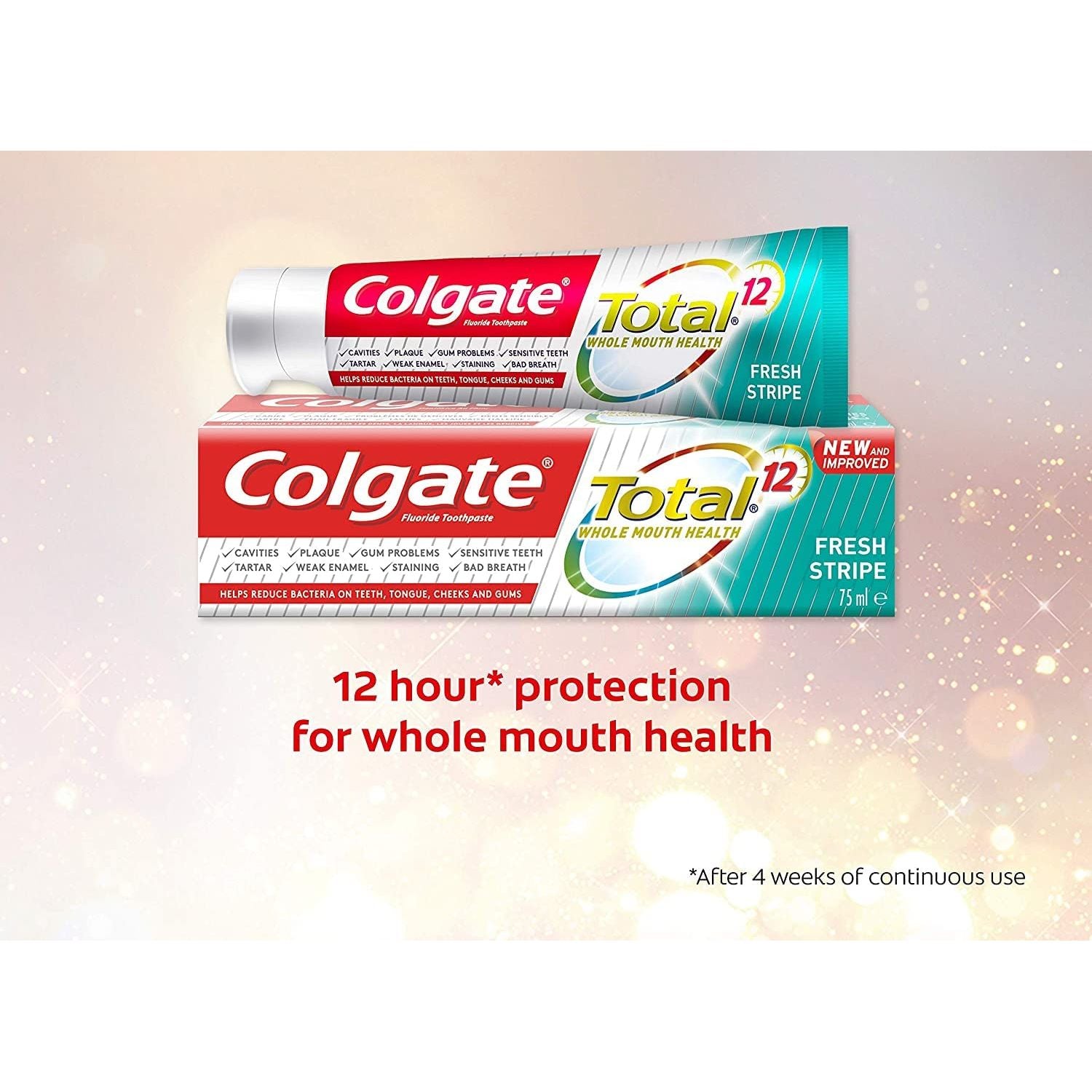 Colgate Total 12 Fresh Stripe Toothpaste 100ml,8718951236783,