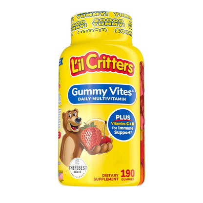 Lil Critters Gummy Vites Daily Multivitamin Plus Vitamin C & D 190 Gummies