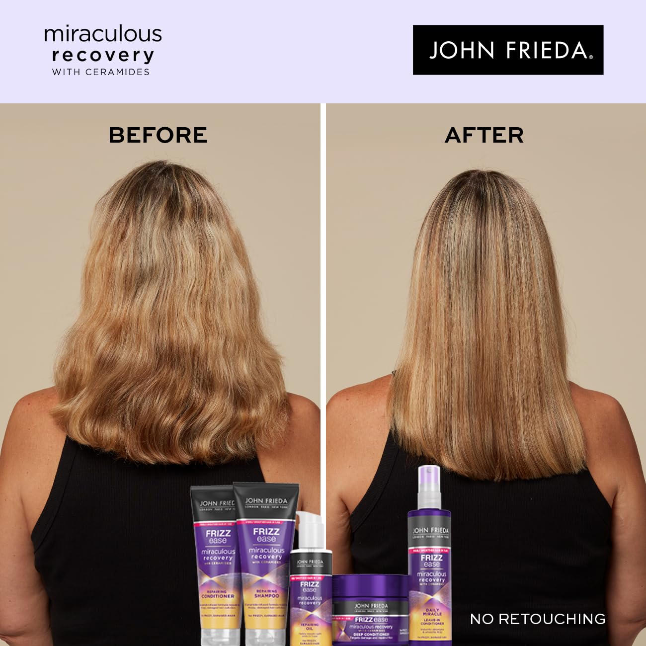 John Frieda Frizz Ease Miraculous Recovery Ceramides Repairing Conditioner 250ml,5037156210347
