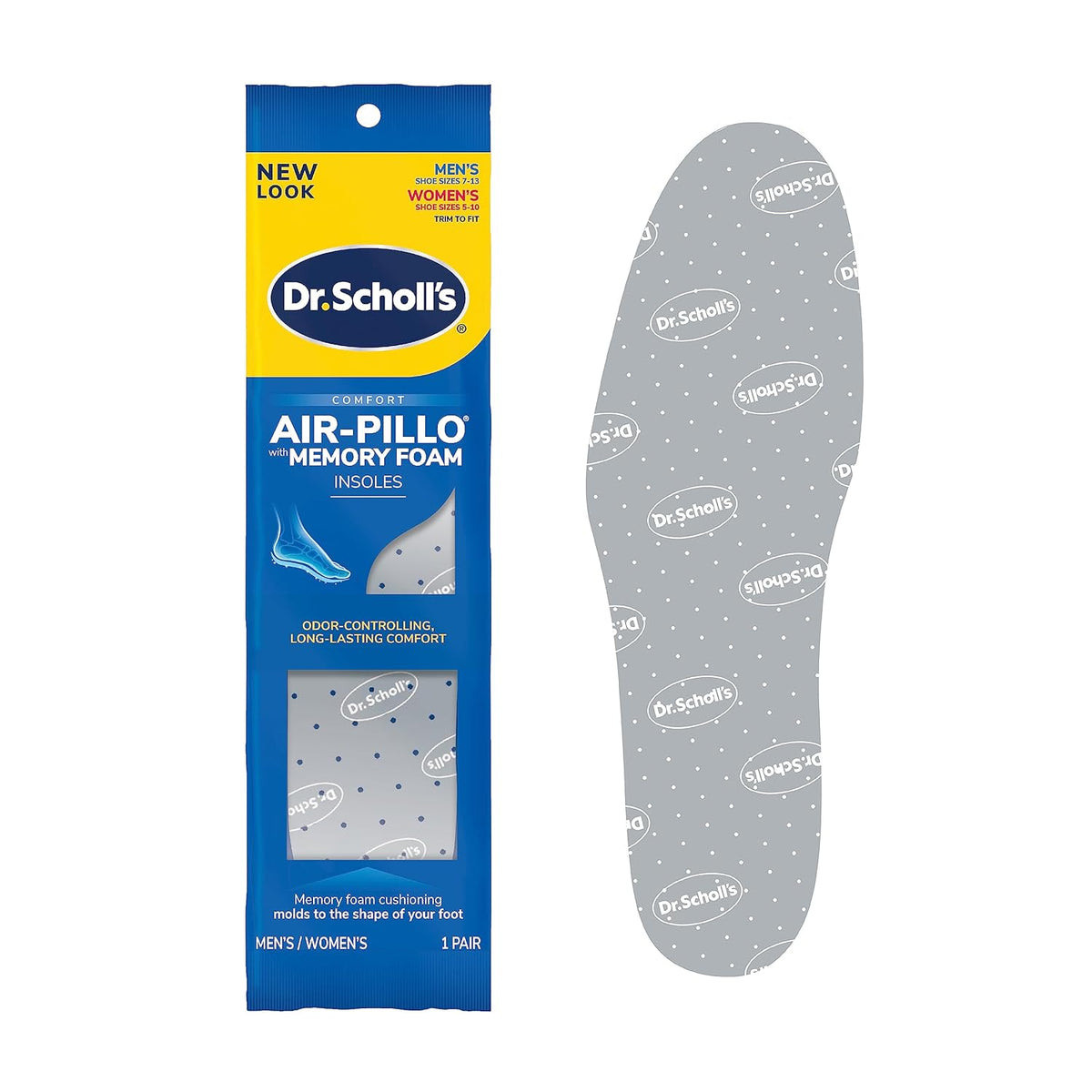 Dr. Scholl's Comfort Air-Pillo Memory Foam Insoles 1 Pair (Men's 7-13/Women's 5-10),888853002200,