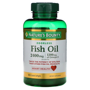 Nature's Bounty Fish Oil 2400mg Omega-3 1200mg 90 Softgels