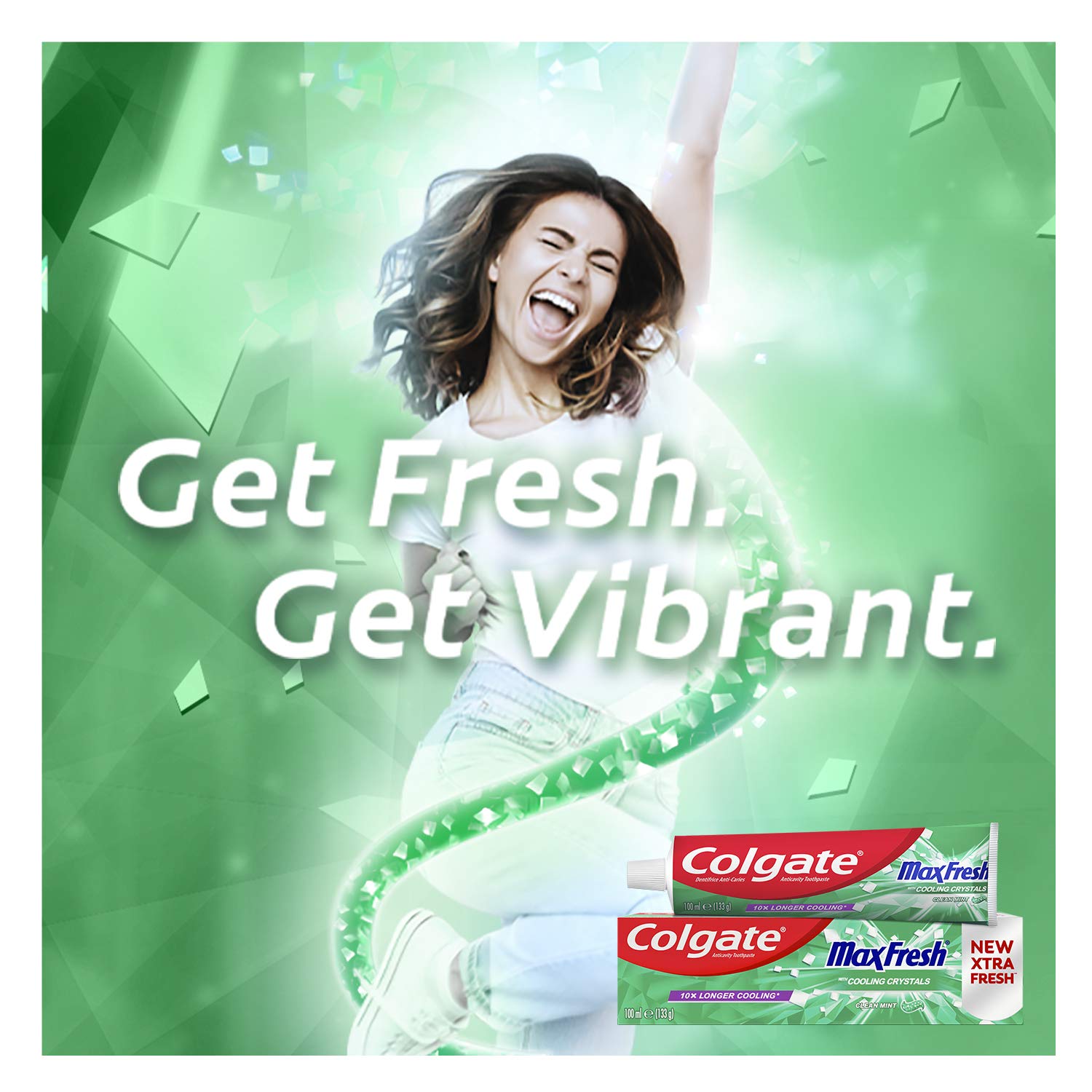 Colgate Max Fresh Cooling Crystals Clean Mint Anticavity Toothpaste 100ml,8718951288881,