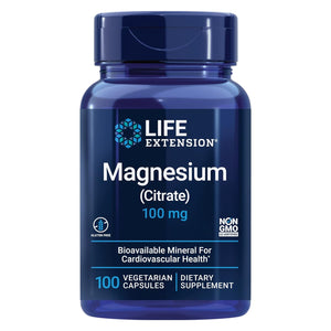 Life Extension Magnesium Citrate 100mg 100 Veg Capsules