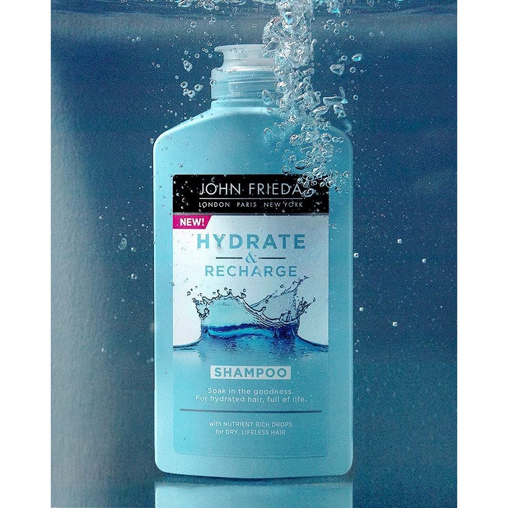 John Frieda Hydrate & Recharge Nutrient Rich Drops Shampoo 250ml,5037156263633,