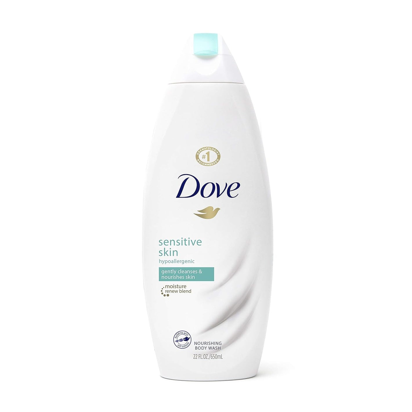 Dove Sensitive Skin Hypoallergenic Nourishing Body Wash 650ml,011111122246,