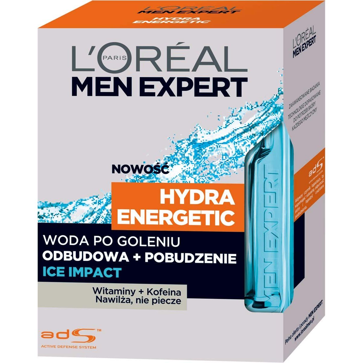 L'Oreal Paris Men Expert Hydra Energetic Ice Impact After Shave Care 100ml,3600522055587,