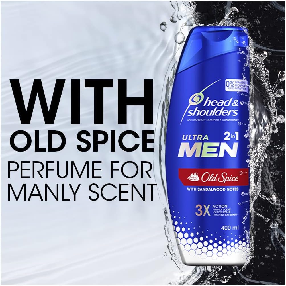 Head & Shoulders Ultra Men Old Spice 2-In-1 Anti-Dandruff Shampoo + Conditioner 550ml,4902430857338,
