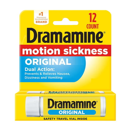 Dramamine Original Motion Sickness 12 Tablets,831248001975,