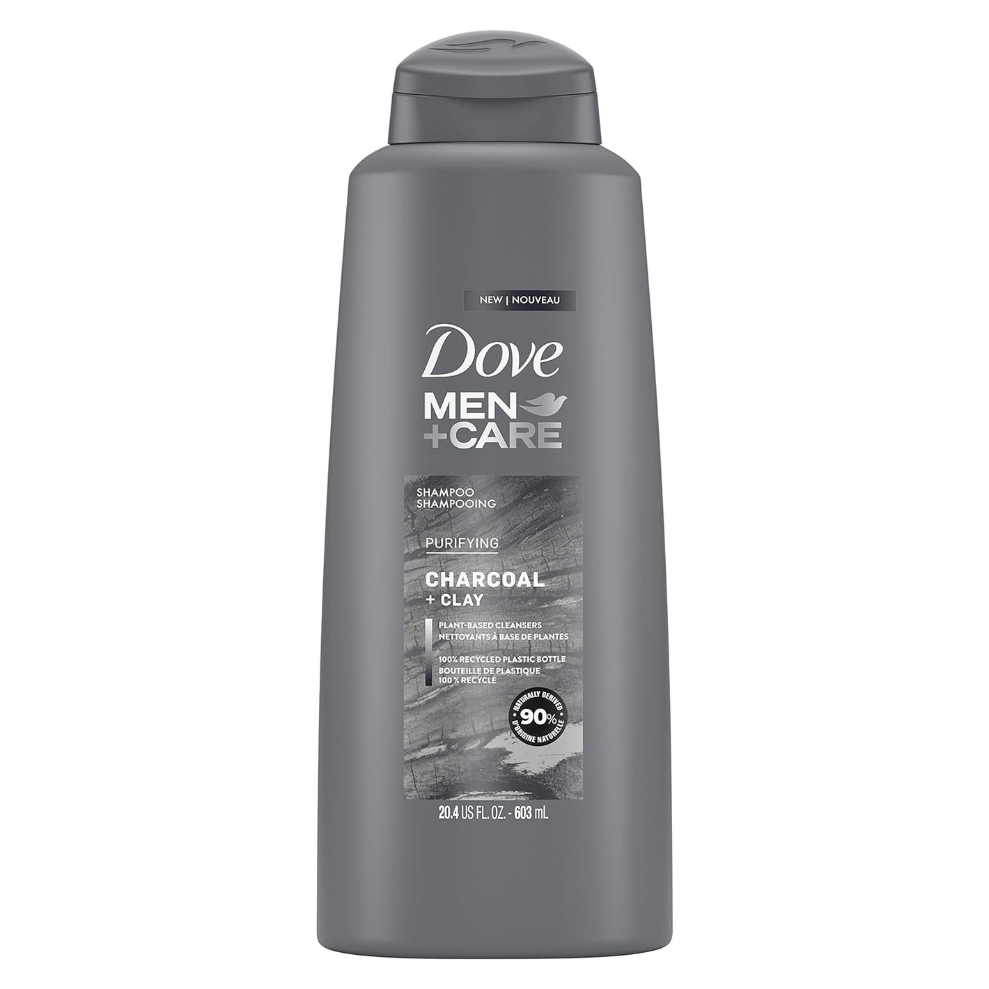 Dove Men +Care Charcoal + Clay Purifying Shampoo 603ml,079400453327,