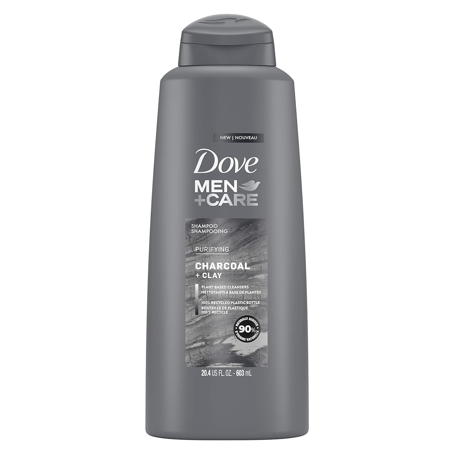 Dove Men +Care Charcoal + Clay Purifying Shampoo 603ml,079400453327,