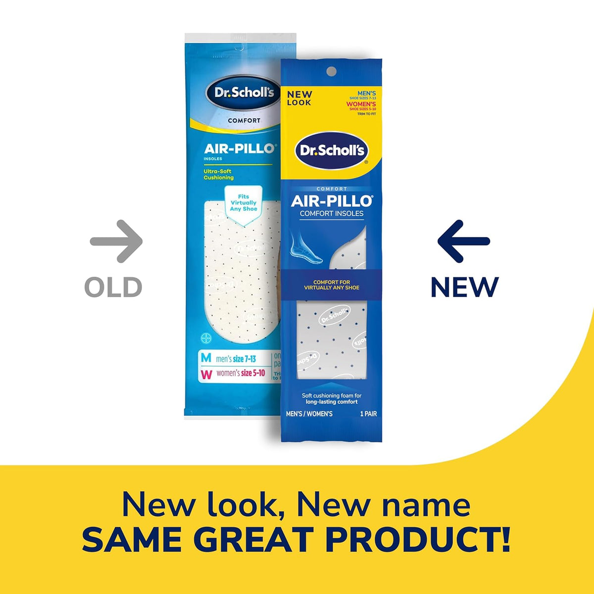 Dr. Scholl's Comfort Air-Pillo Insoles 1 Pair (Men's 7-13/Women's 5-10),888853002194,