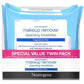 Neutrogena Makeup Remover Wipes, Daily Ultra-Soft Micellar Cleansing Wipes Gently Remove Oil & Makeup with No Heavy Residue, formulated without alcohol & Made with Plant-Based Cloth, 25 ct, 6 Pack