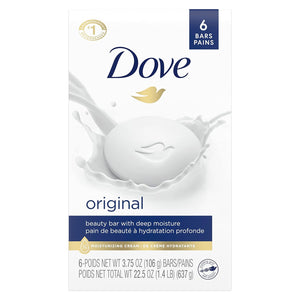 Dove Beauty Bar Original Soap (Pack Of 6) 106g Each,011111610118,