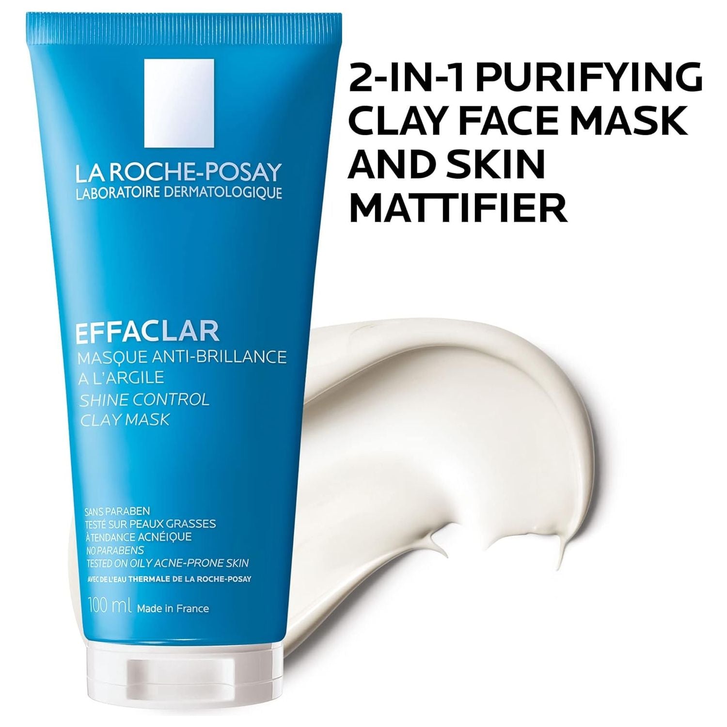 La Roche-Posay Effaclar Shine Control Clay Mask 100ml,3337875533317,