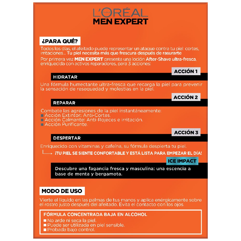 L'Oreal Paris Men Expert Hydra Energetic Ice Impact After Shave Care 100ml,3600522055587,