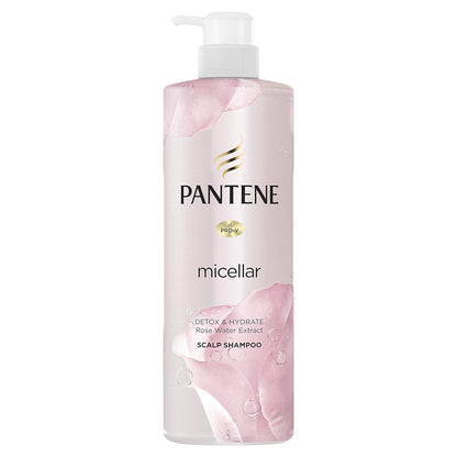 Pantene Pro-V Micellar Detox & Hydrate Rose Water Extract Scalp Shampoo 530ml